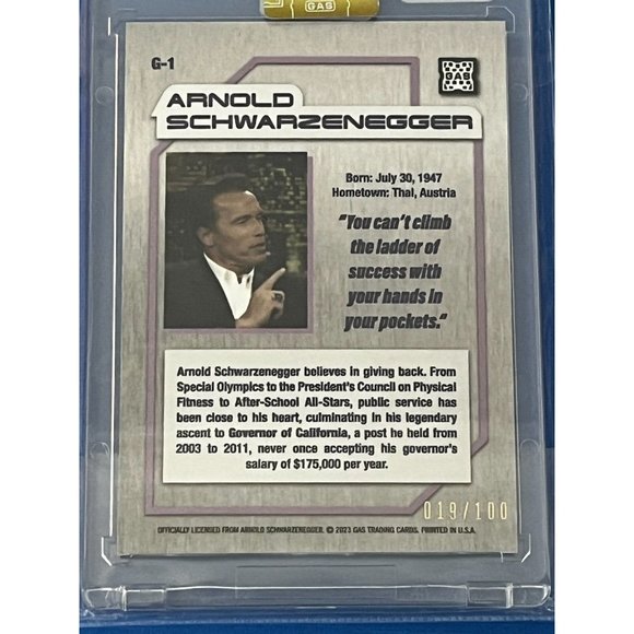 ARNOLD SCHWARZENEGGER GAS TRADING 2 CARD FOIL SET /100 - National Exclusive - Picture 6 of 7